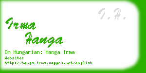 irma hanga business card